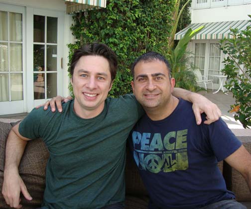 with actor-director Zach Braff, during an exclusive interview discussing his films - Hilton Hotel, Beverly Hills, CA