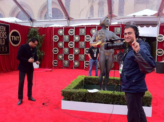 with TV personality and host Ramzi Malouki, at SAG Awards 2011