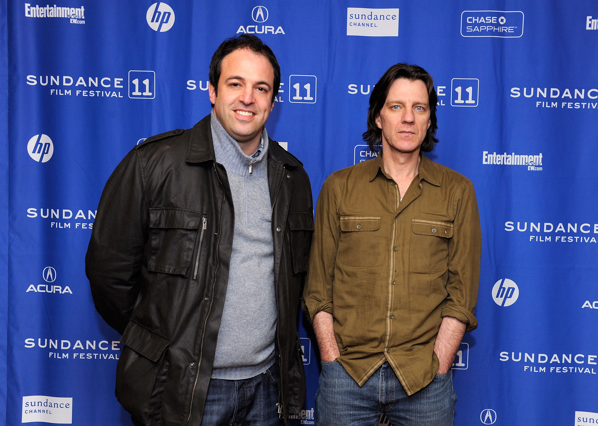 James Marsh and Simon Chinn at event of Project Nim (2011)