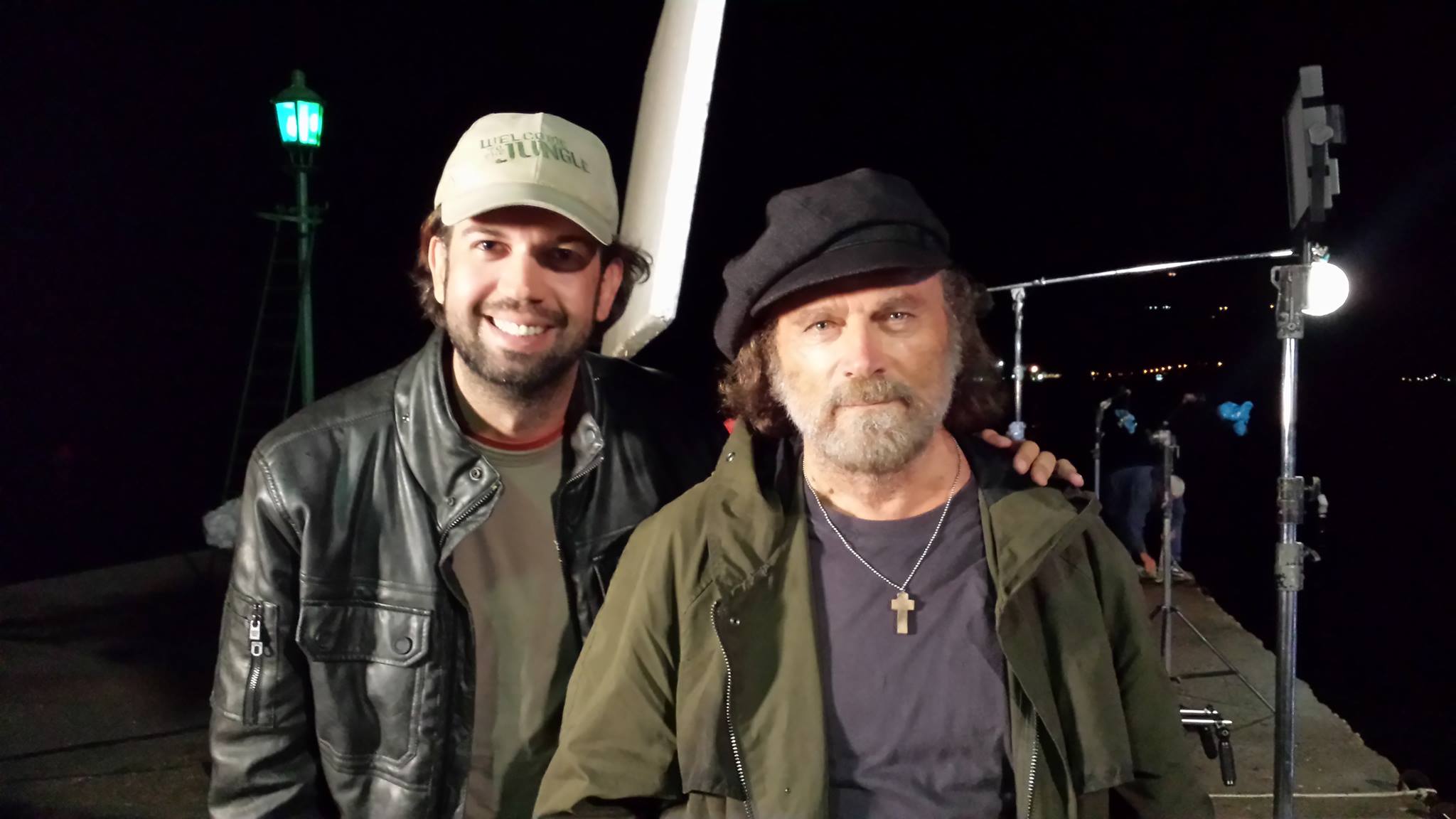 With Franco Nero on the set of 