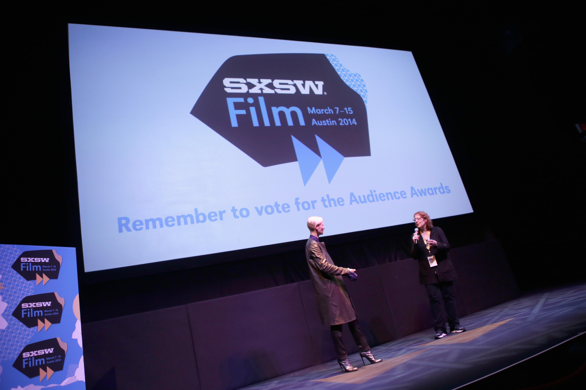 Janet Pierson and Tilda Swinton at event of Isgyvena tik mylintys (2013)