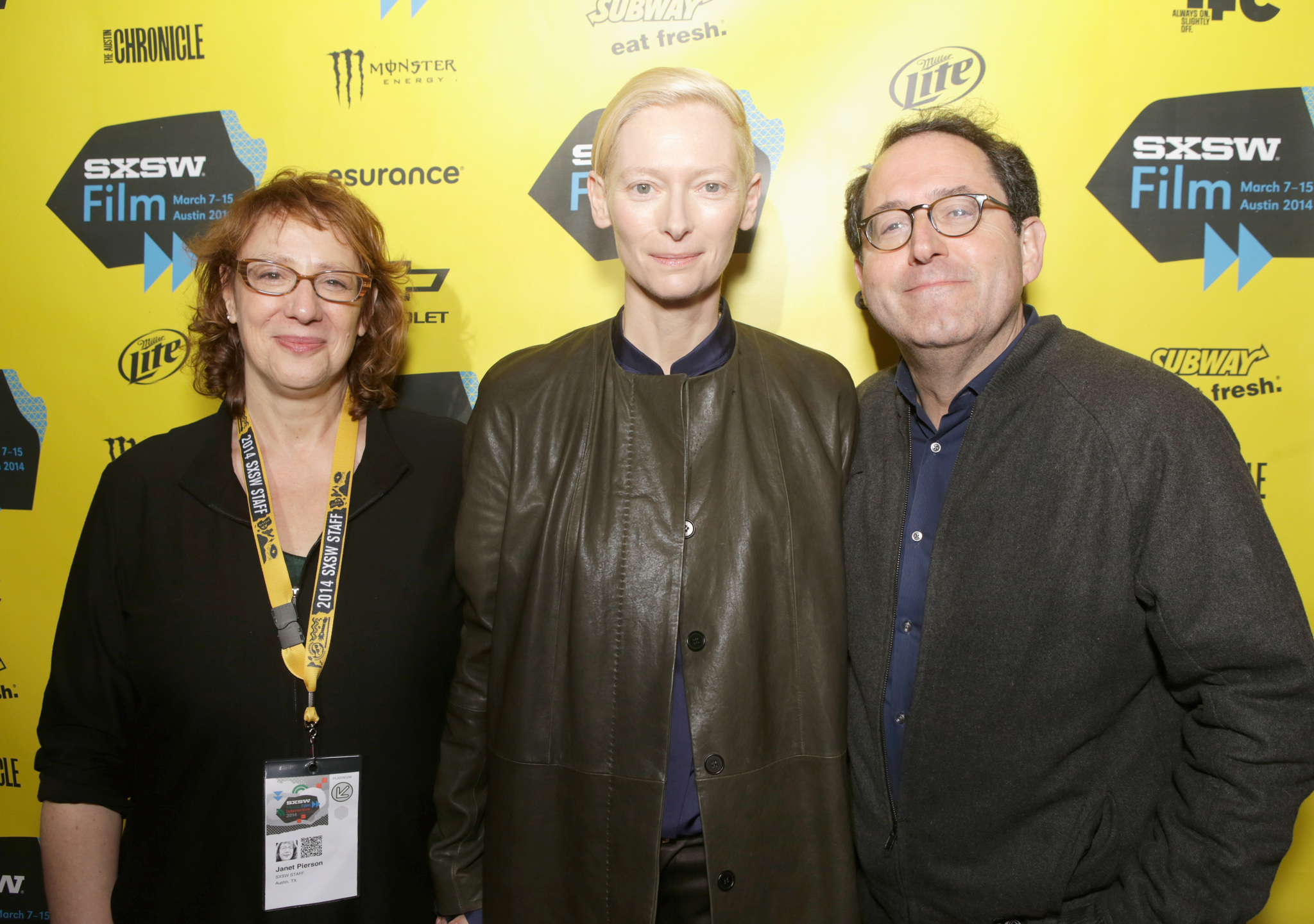 Janet Pierson, Tilda Swinton and Michael Barker at event of Isgyvena tik mylintys (2013)
