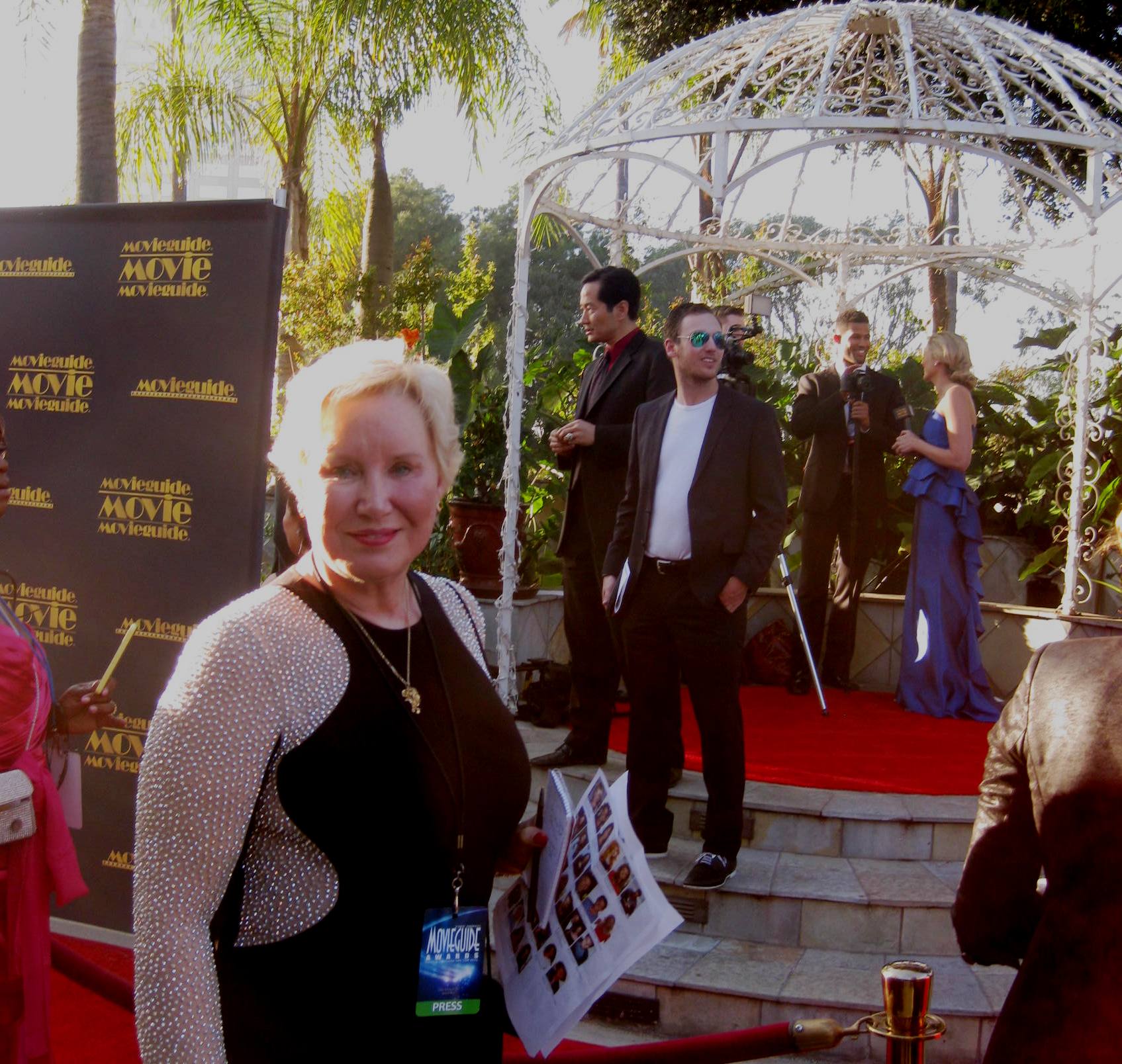 Interviewing on the Red Carpet for the Movieguide Awards Gala, Feb. 6, 2015, Hollywood