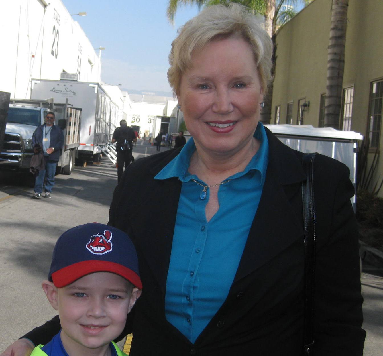 At Paramount Studios before the Movieguide Award Awards Ceremony with darling Connor Corum, who played the lead in Heaven is for Real,