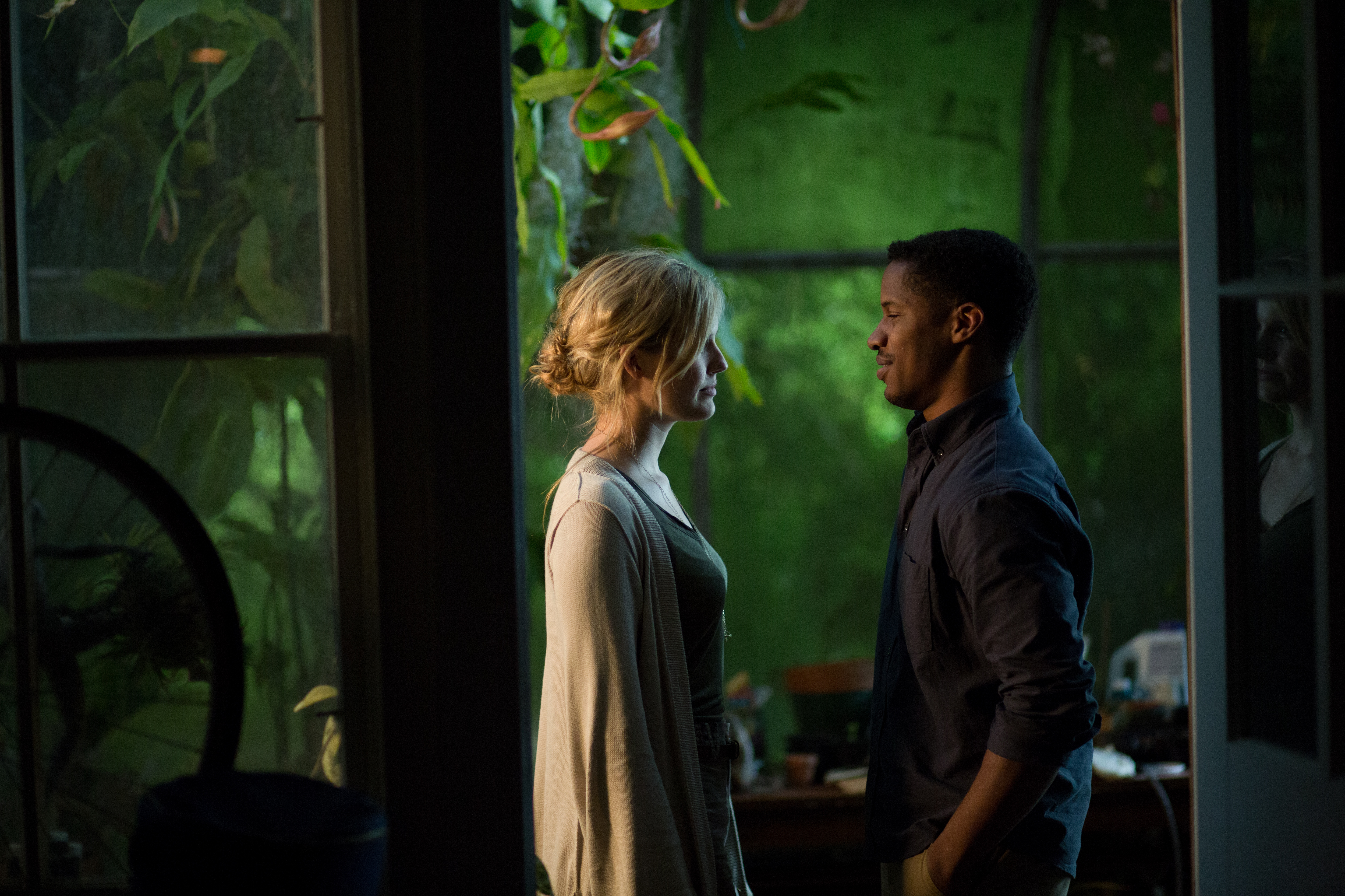 Still of Maggie Grace and Nate Parker in About Alex (2014)