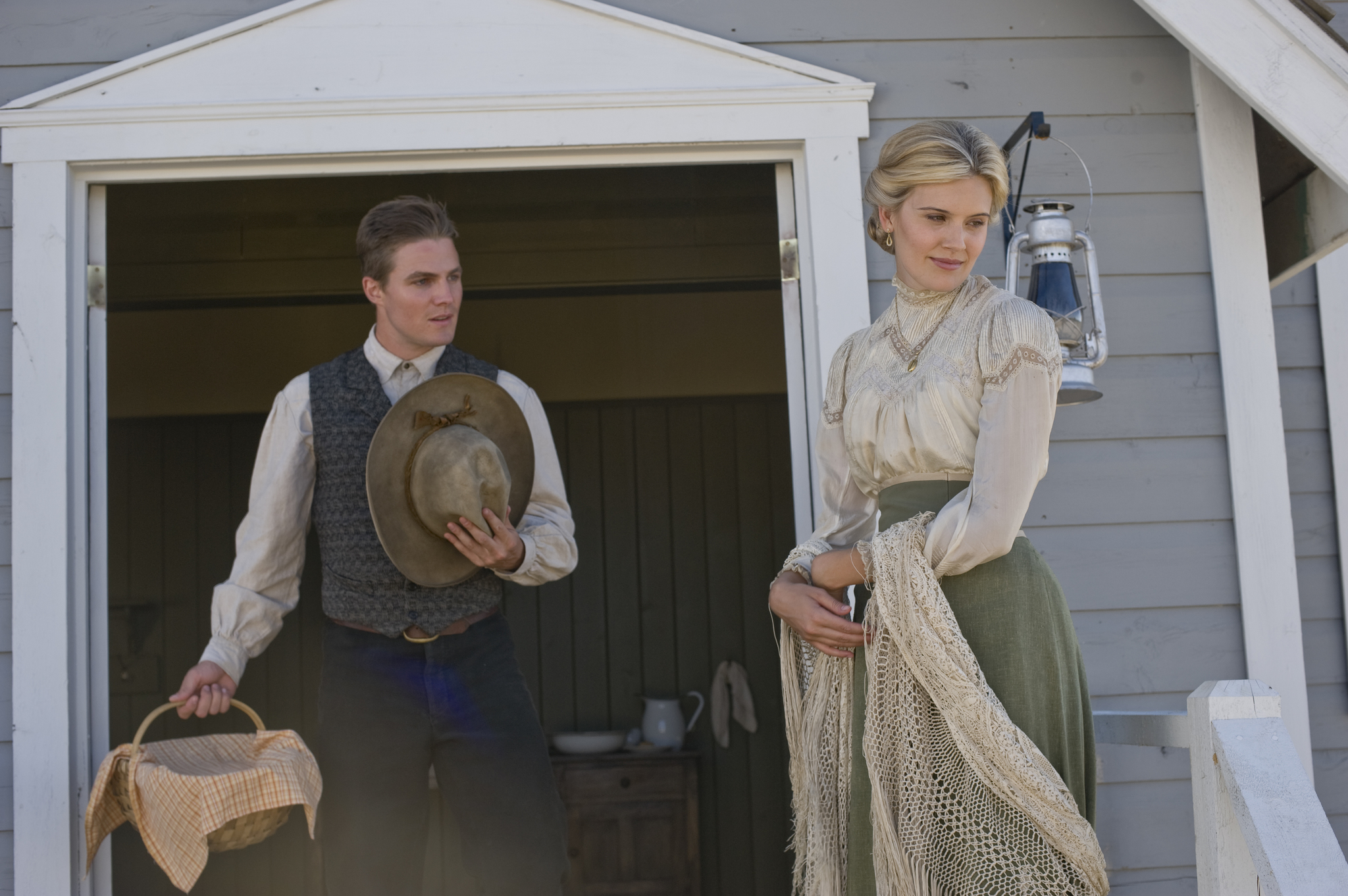 Still of Maggie Grace and Stephen Amell in When Calls the Heart (2013)