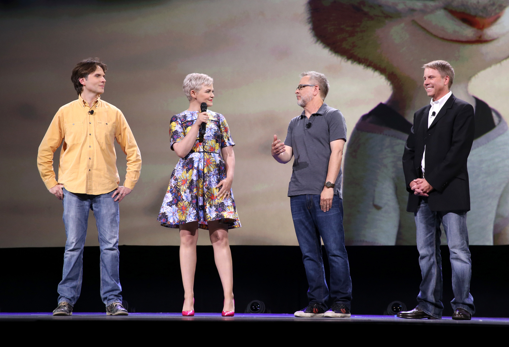 Ginnifer Goodwin, Byron Howard, Rich Moore, Clark Spencer and Howard Rich