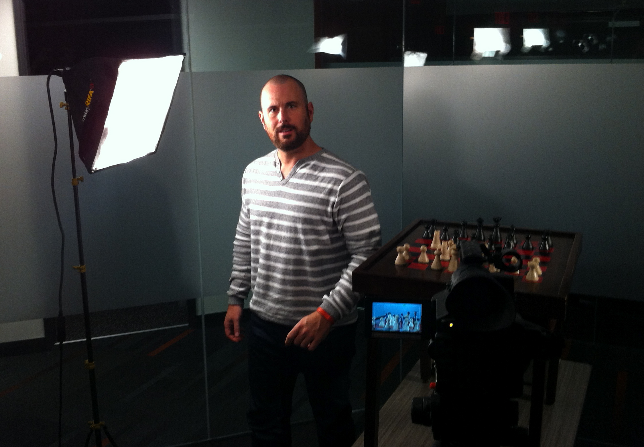 Sean Dryke on the set of TheNextBigThing.TV