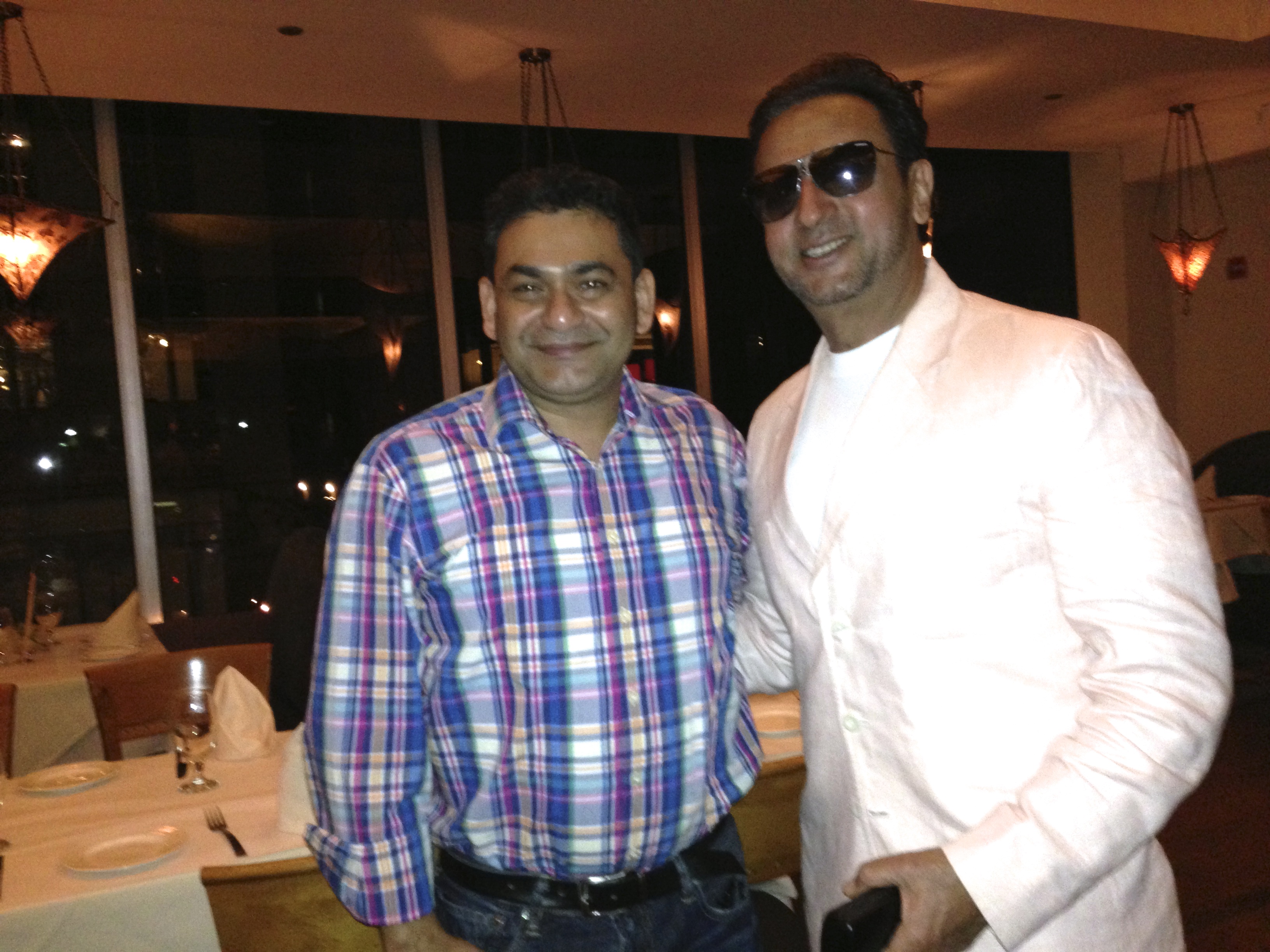 with Bollywood actor Gulshan Grover
