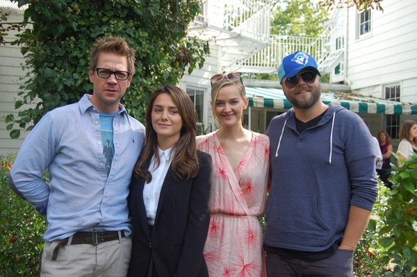 BEST MAN DOWN director Ted Koland with cast members Addison Timlin, Jess Weixler and Tyler Labine at the Hamptons International Film Festival.