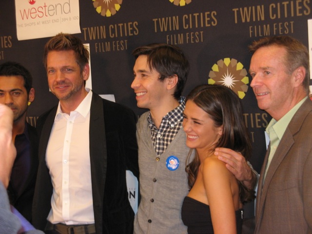 Ted Koland, Justin Long and Addison Timlin at the Twin Cities Film Fest.