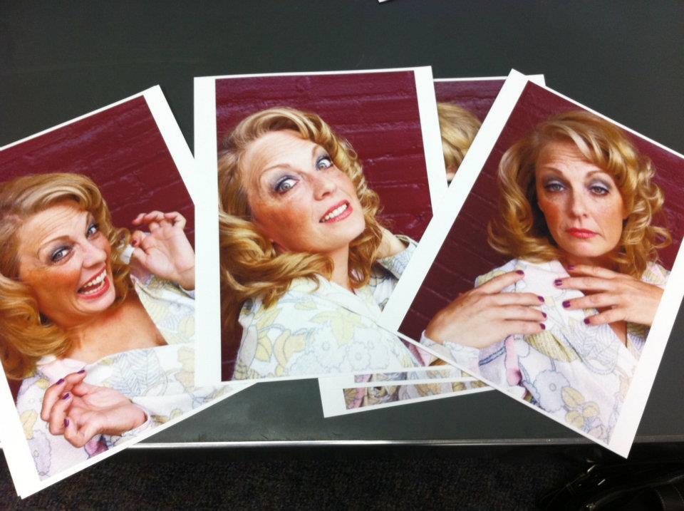 Suzanne Sole as Gloria Tussell in web series Backstage Drama, winner of 2012 Telly Award, Michigan statewide Emmy Award. This is Gloria's comp card. Perfect. Ridiculous.