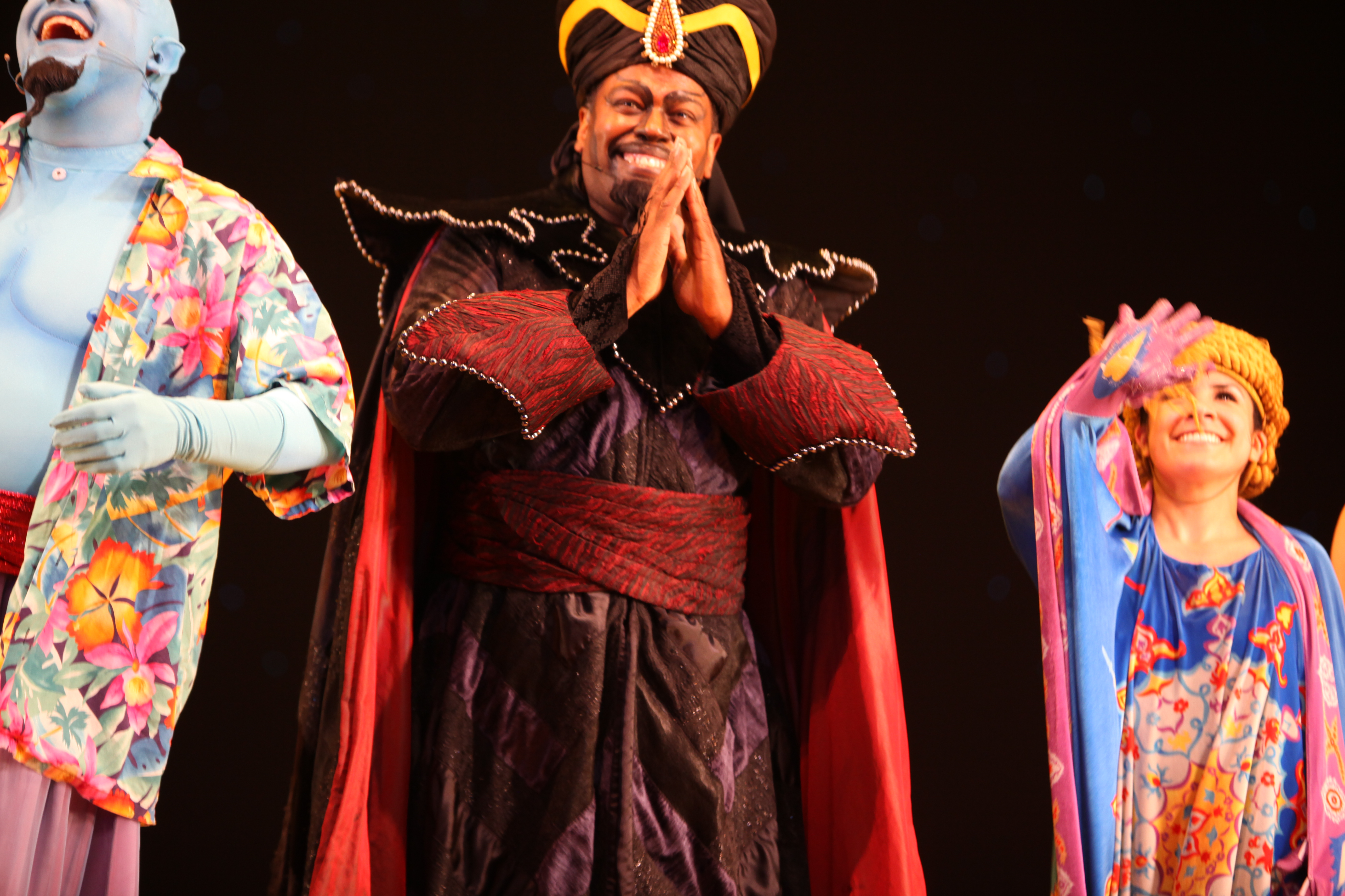 Lance Roberts sending blessings on the final day as Jafar in Alan Menken's stage version of 
