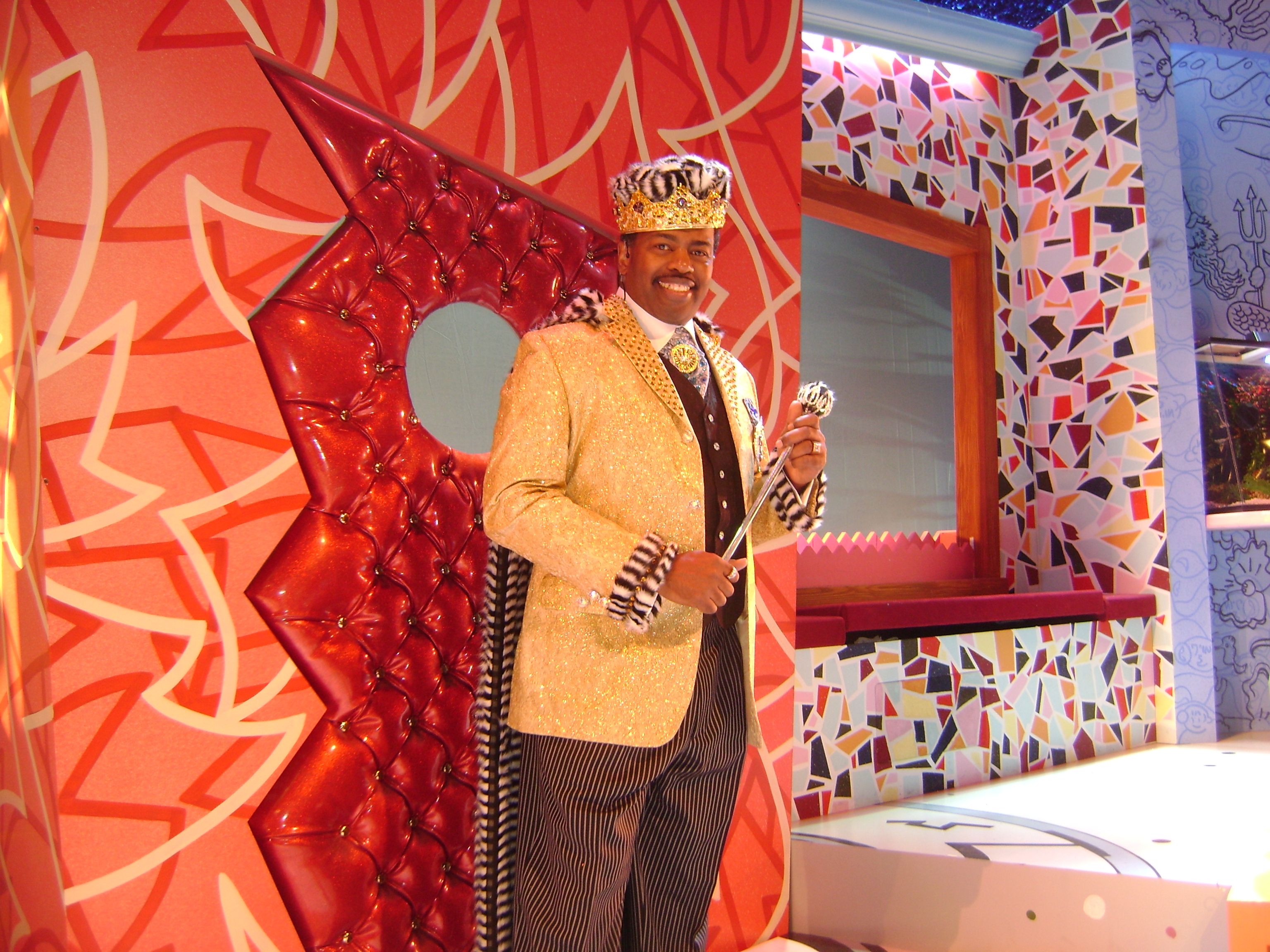 Lance Roberts as The King of Cartoons on the set of Peewee Herman Live in LA