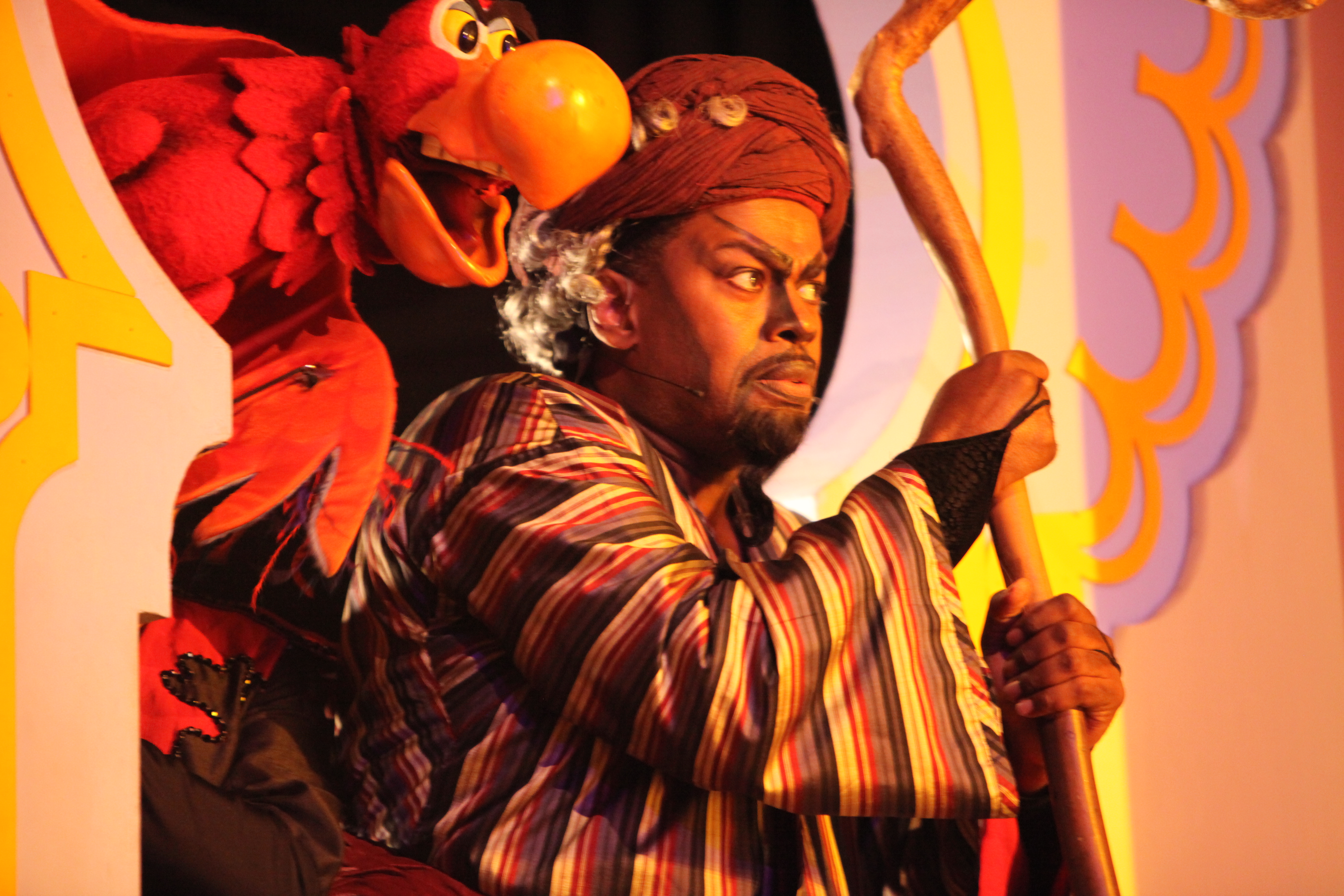 Lance Roberts as Jafar (Old man) in Disney's stage version of 