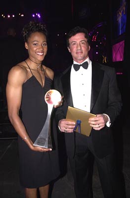 Sylvester Stallone and Marion Jones