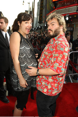 Jack Black and Tanya Haden at event of Gelezinis zmogus (2008)