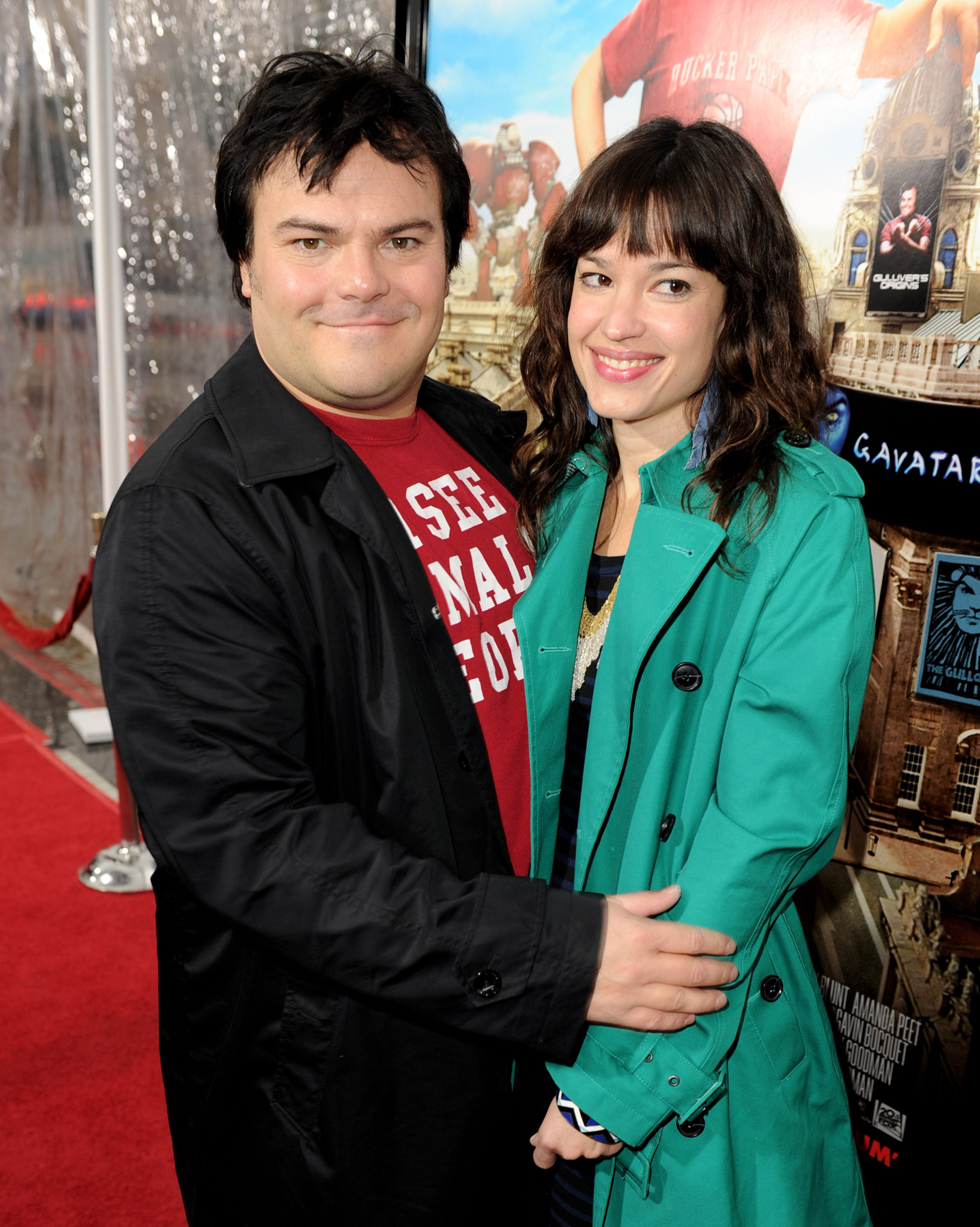 Jack Black and Tanya Haden at event of Guliverio keliones (2010)