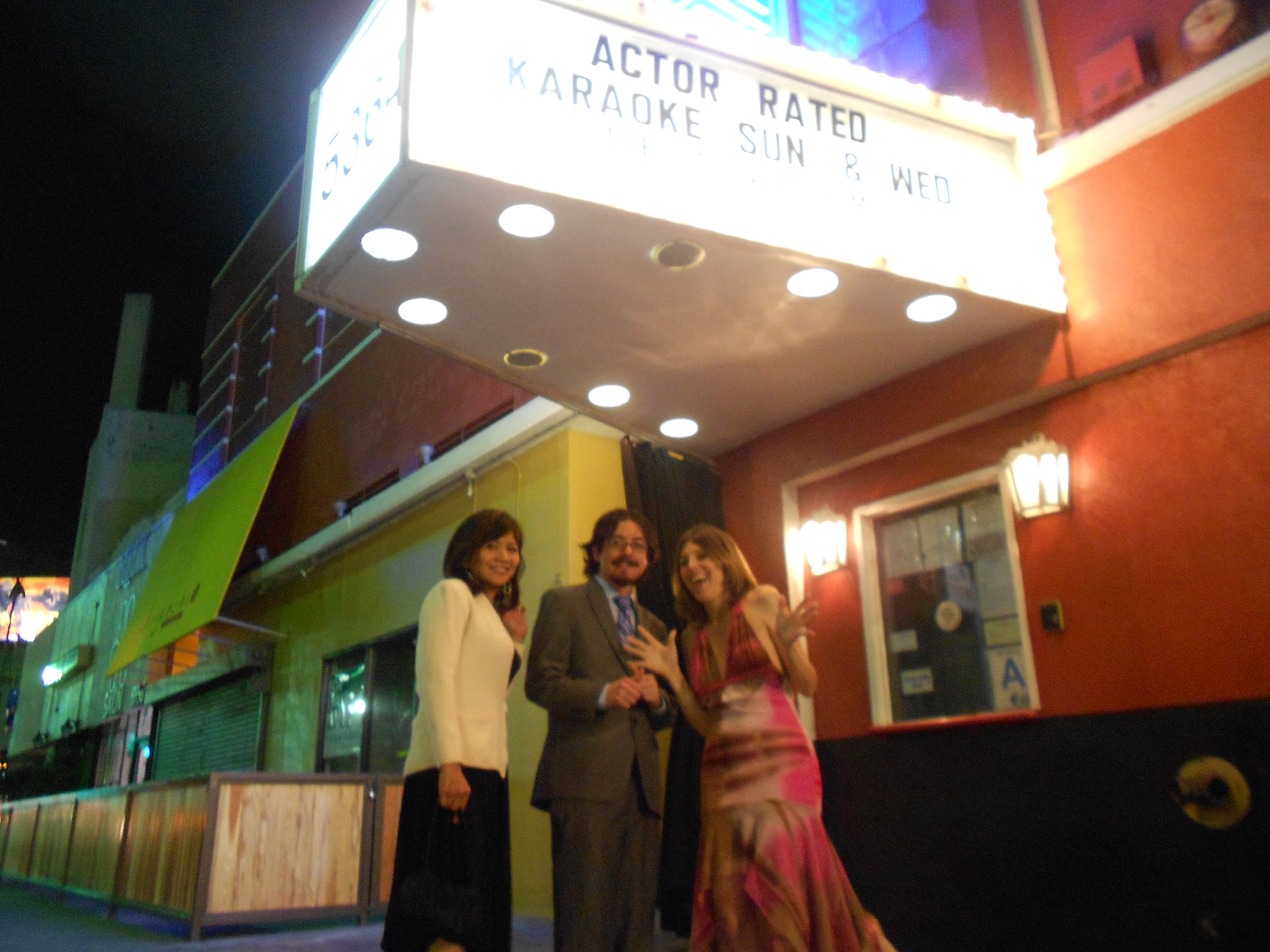 Left to Right Jen, Pete Pedroza, Monique Marissa Lukens at TheCastinDirector.com Launch Party hosted by ActorRated.com