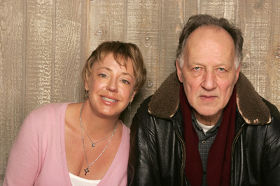 Werner Herzog and Jewel Palovak at event of Grizzly Man (2005)