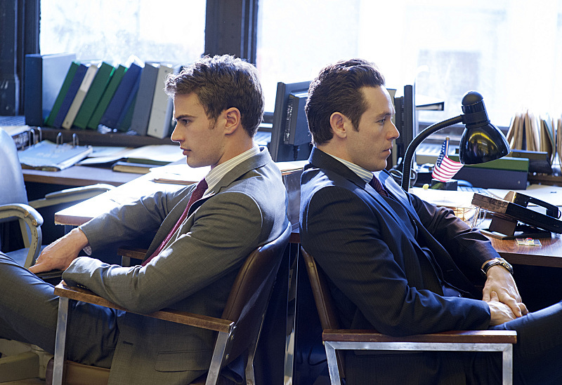 Still of Kevin Alejandro and Theo James in Golden Boy (2013)