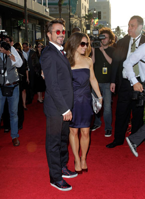 Robert Downey Jr. and Susan Downey at event of Gelezinis zmogus 2 (2010)
