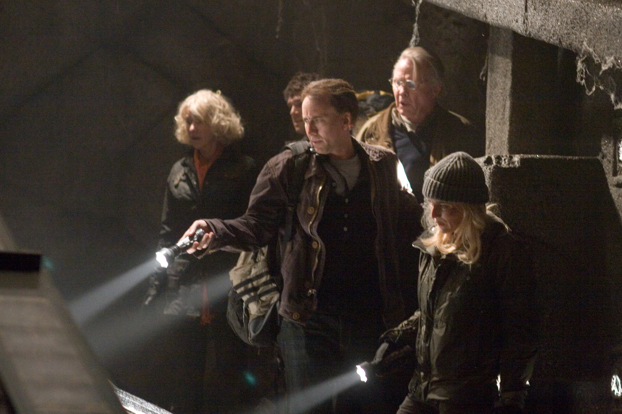 Still of Nicolas Cage, Helen Mirren, Jon Voight, Justin Bartha and Diane Kruger in National Treasure: Book of Secrets (2007)