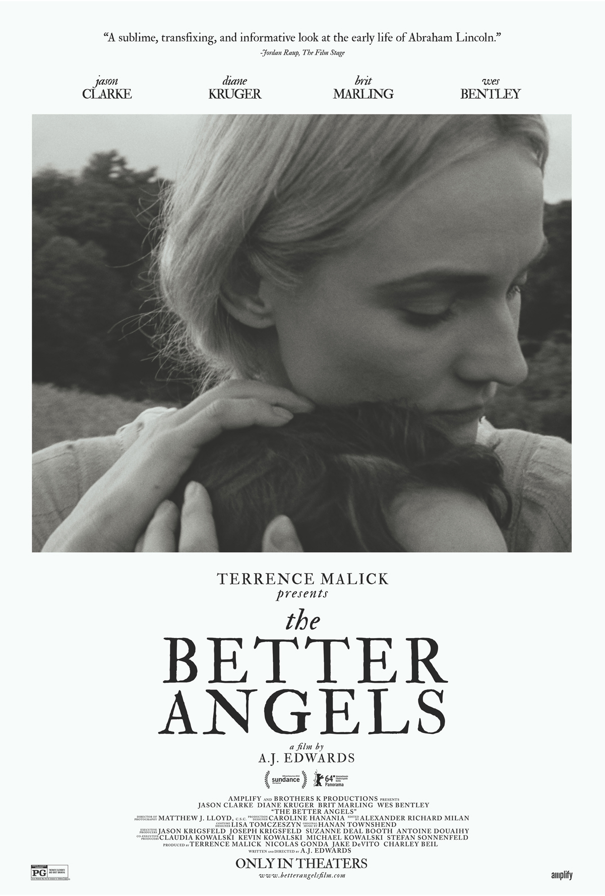 Diane Kruger and Braydon Denney in The Better Angels (2014)