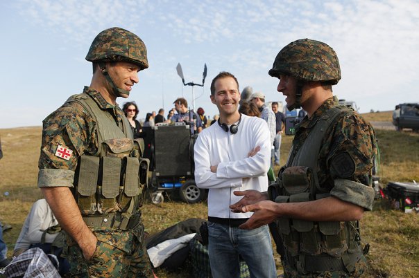 On the set of Renny Harlin's 5 DAYS OF WAR.