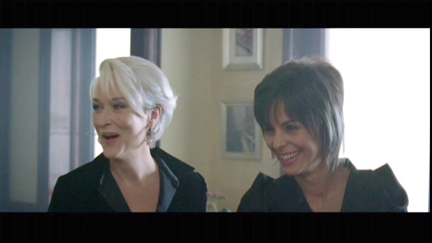 (c) 2006 20th Century Fox Meryl Streep as Miranda Priestly and Stephanie Szostak as Jacqueline Follet in The Devil Wears Prada