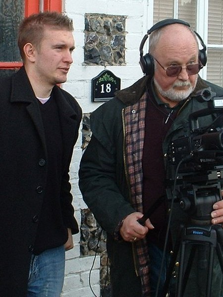 Producer Oliver Crocker with Director Mervyn Cumming on location in Thetford, Norfolk