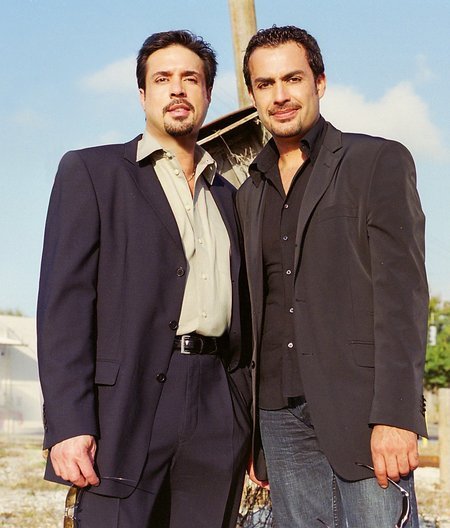 Miguel Angel Velez (on the right) with his brother Ernesto Camara (on the left)