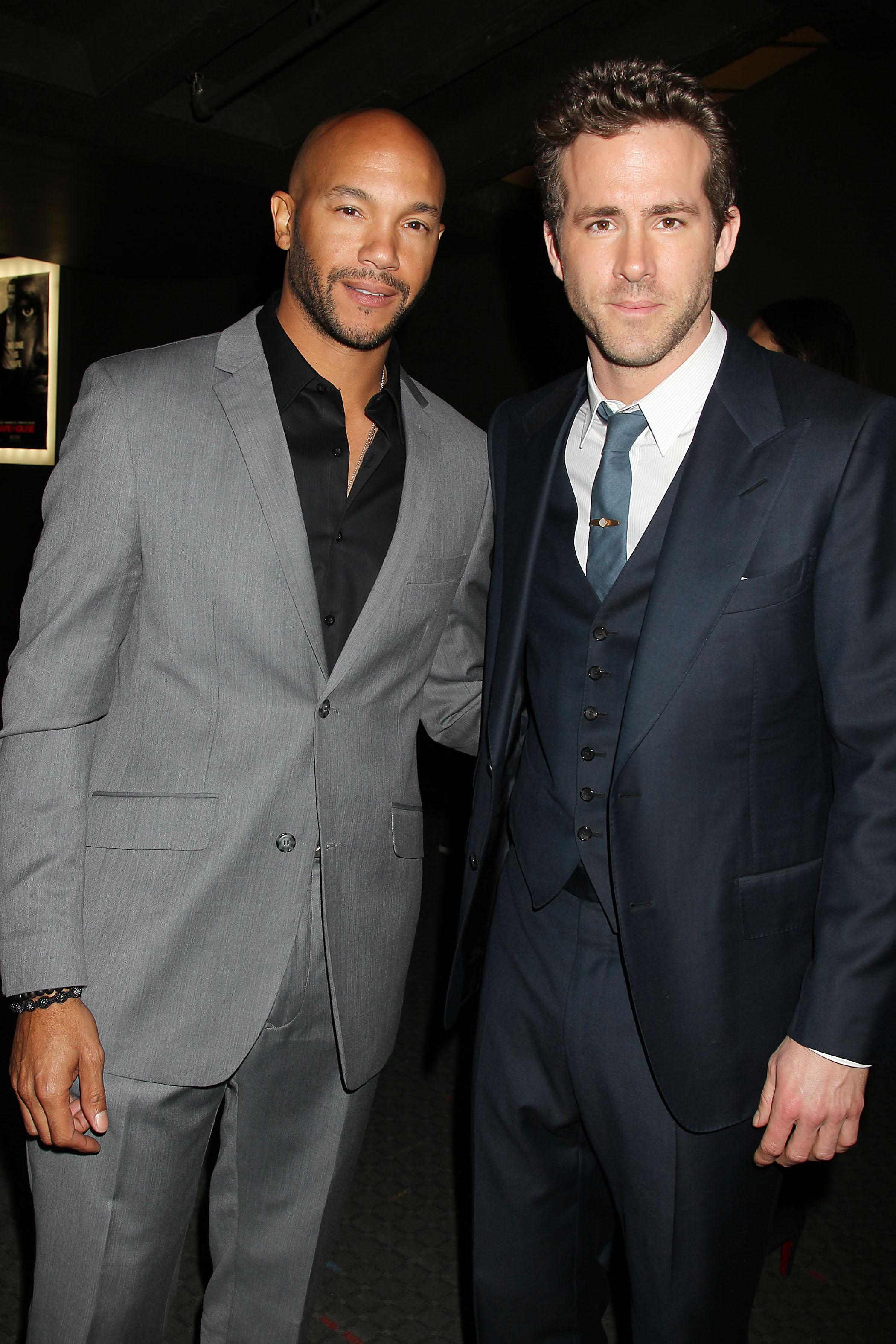 Stephen Bishop and Ryan Reynolds arrive at the Safe House World Premiere in New York City.