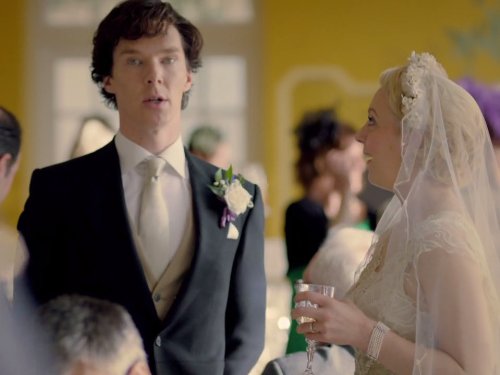 Still of Amanda Abbington and Benedict Cumberbatch in Serlokas (2010)