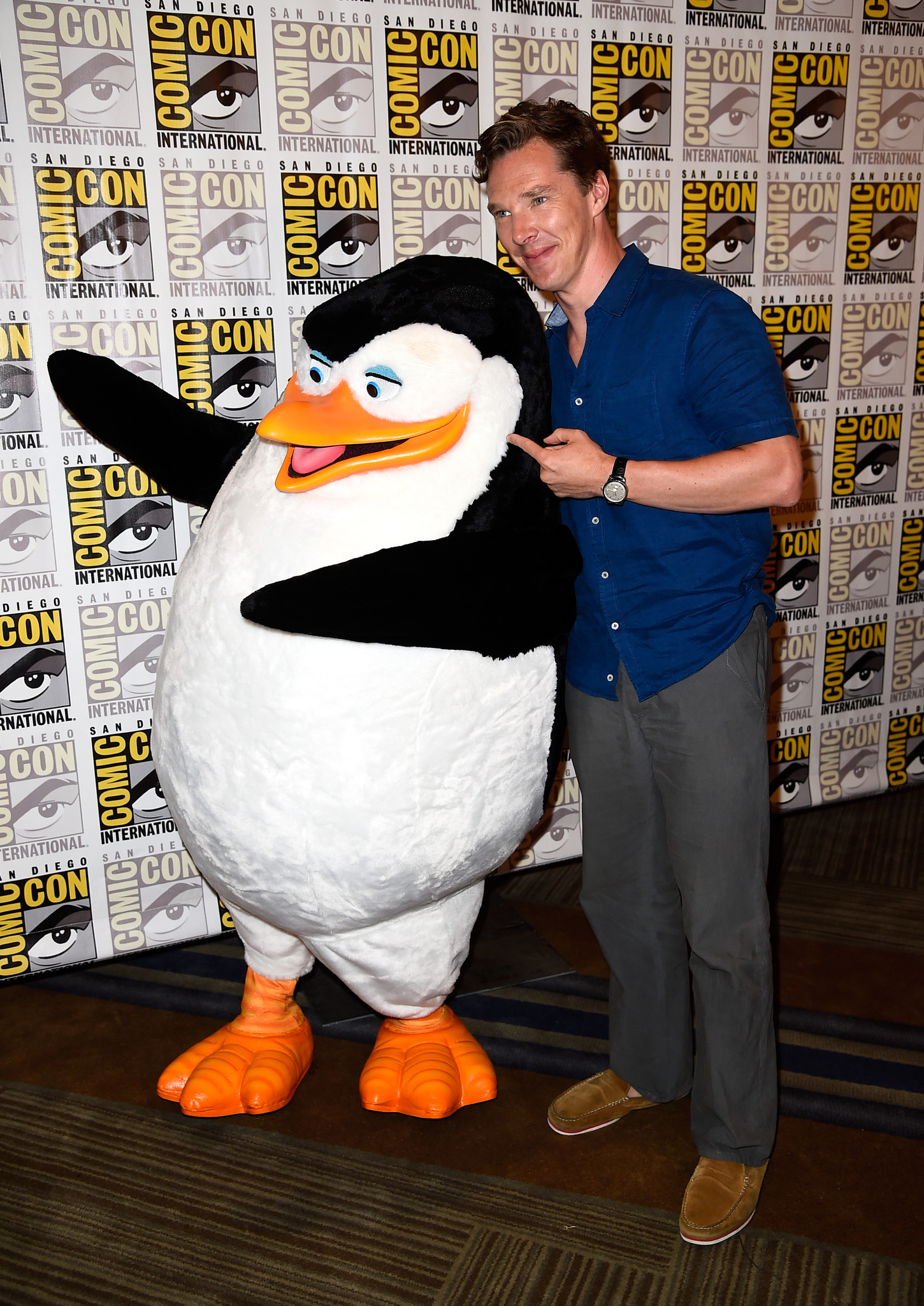 Benedict Cumberbatch at event of Penguins of Madagascar (2014)