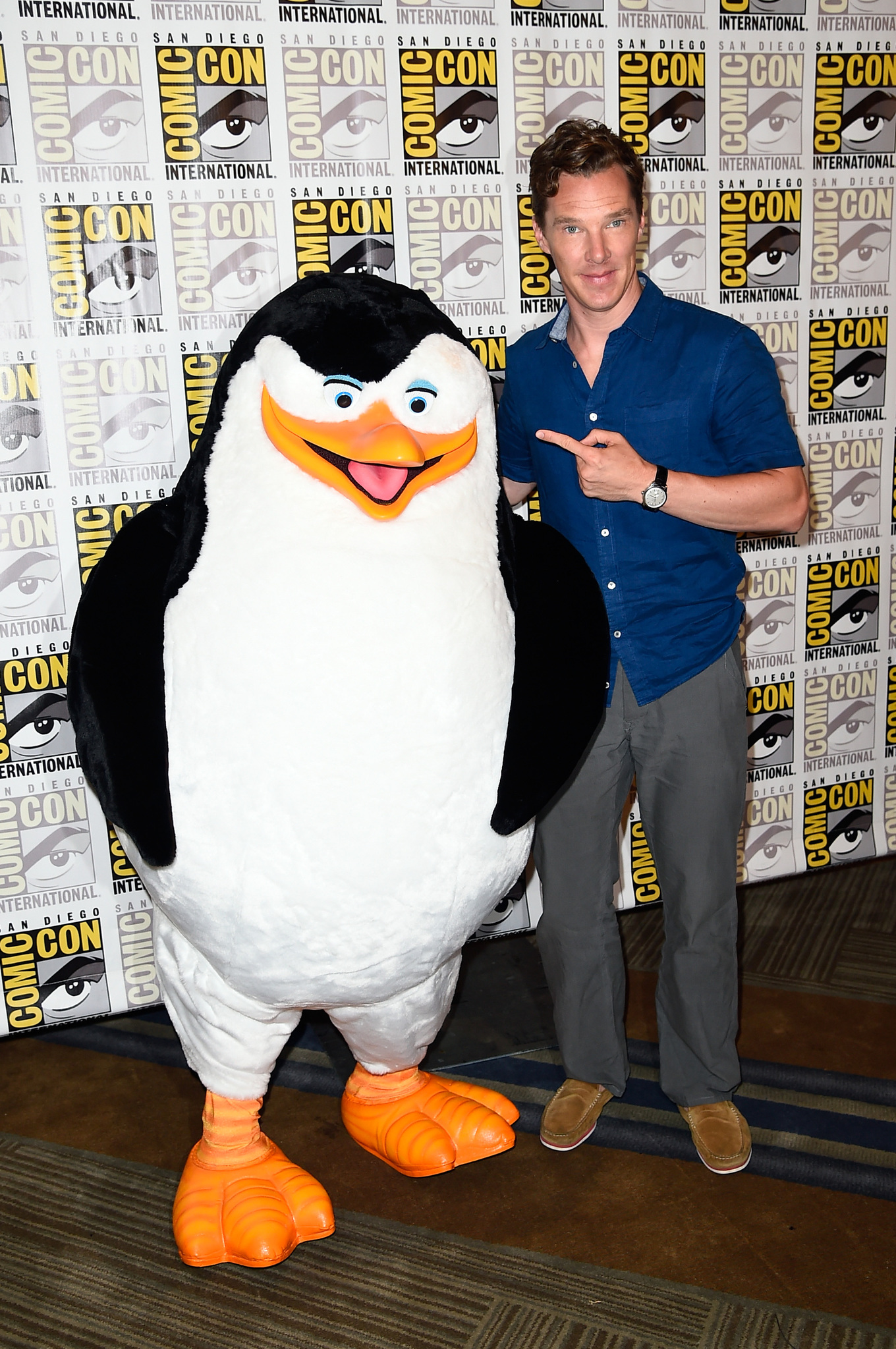 Benedict Cumberbatch at event of Penguins of Madagascar (2014)