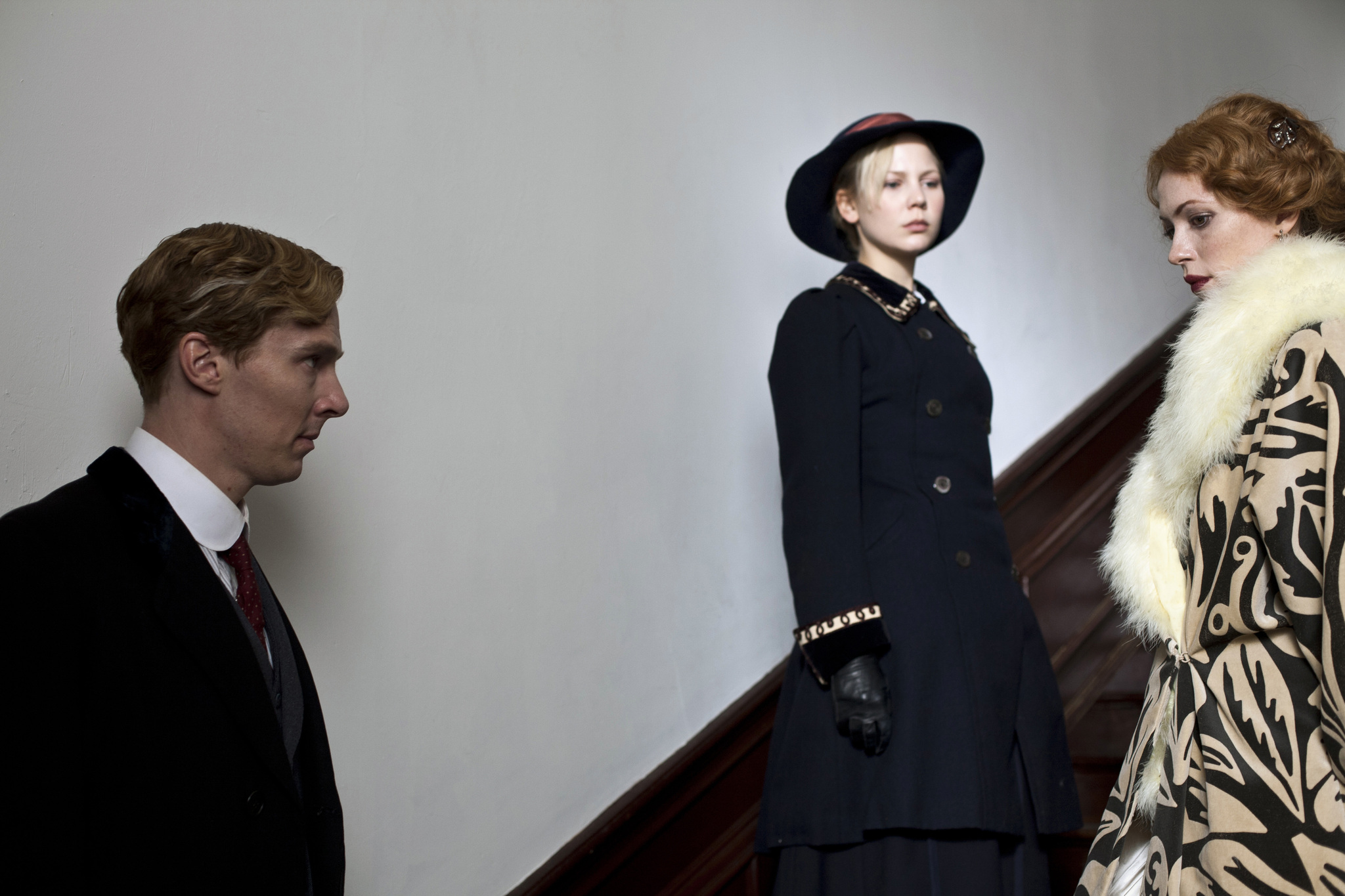 Still of Rebecca Hall, Benedict Cumberbatch and Adelaide Clemens in Parade's End (2012)