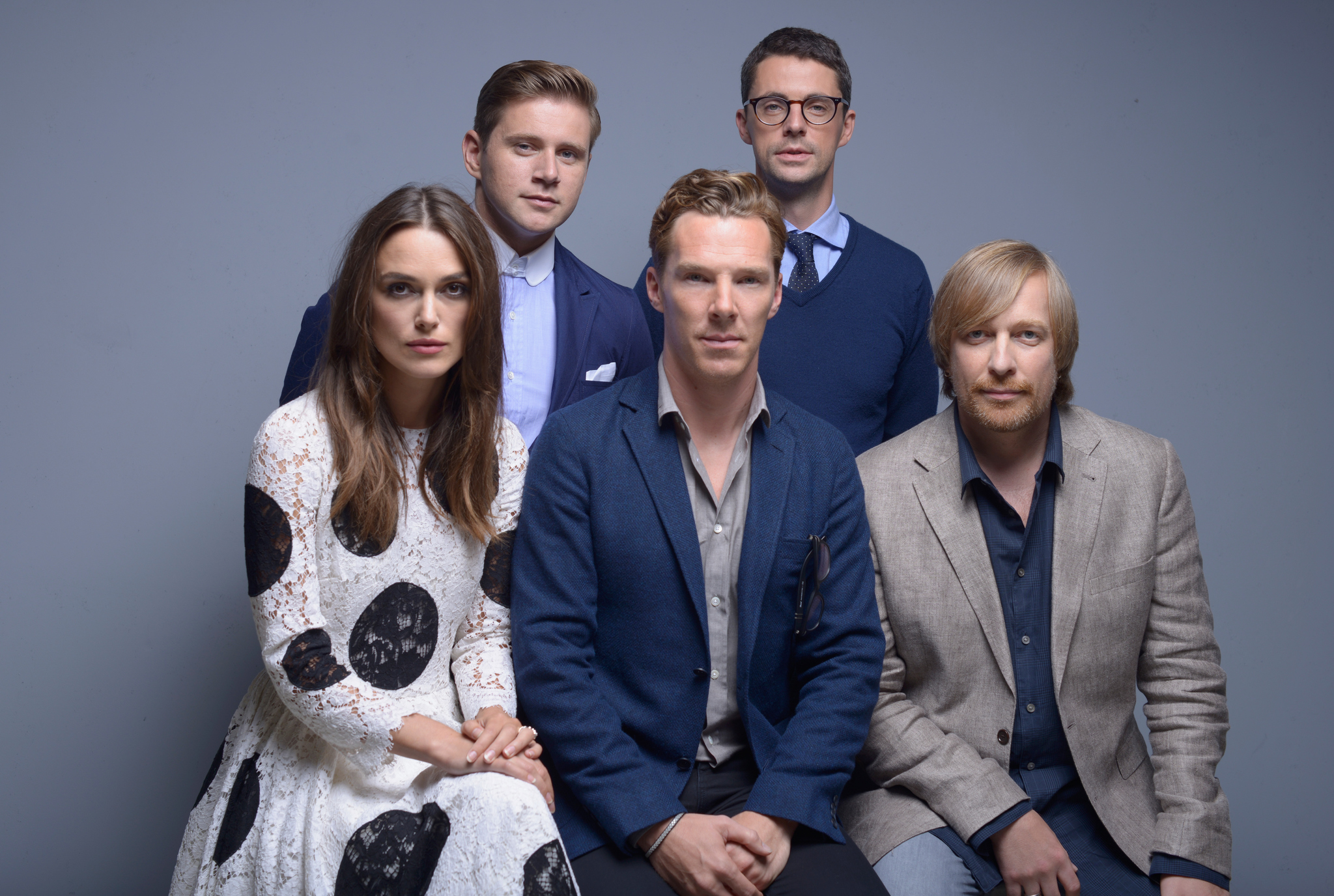 Keira Knightley, Allen Leech, Benedict Cumberbatch, Matthew Goode, and Morten Tyldum and at event of The Imitation Game