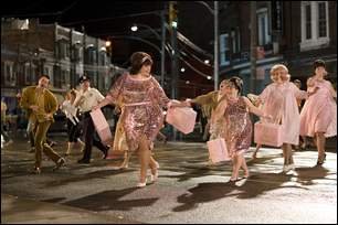 Sharron (right of John Travolta) in Hairspray.