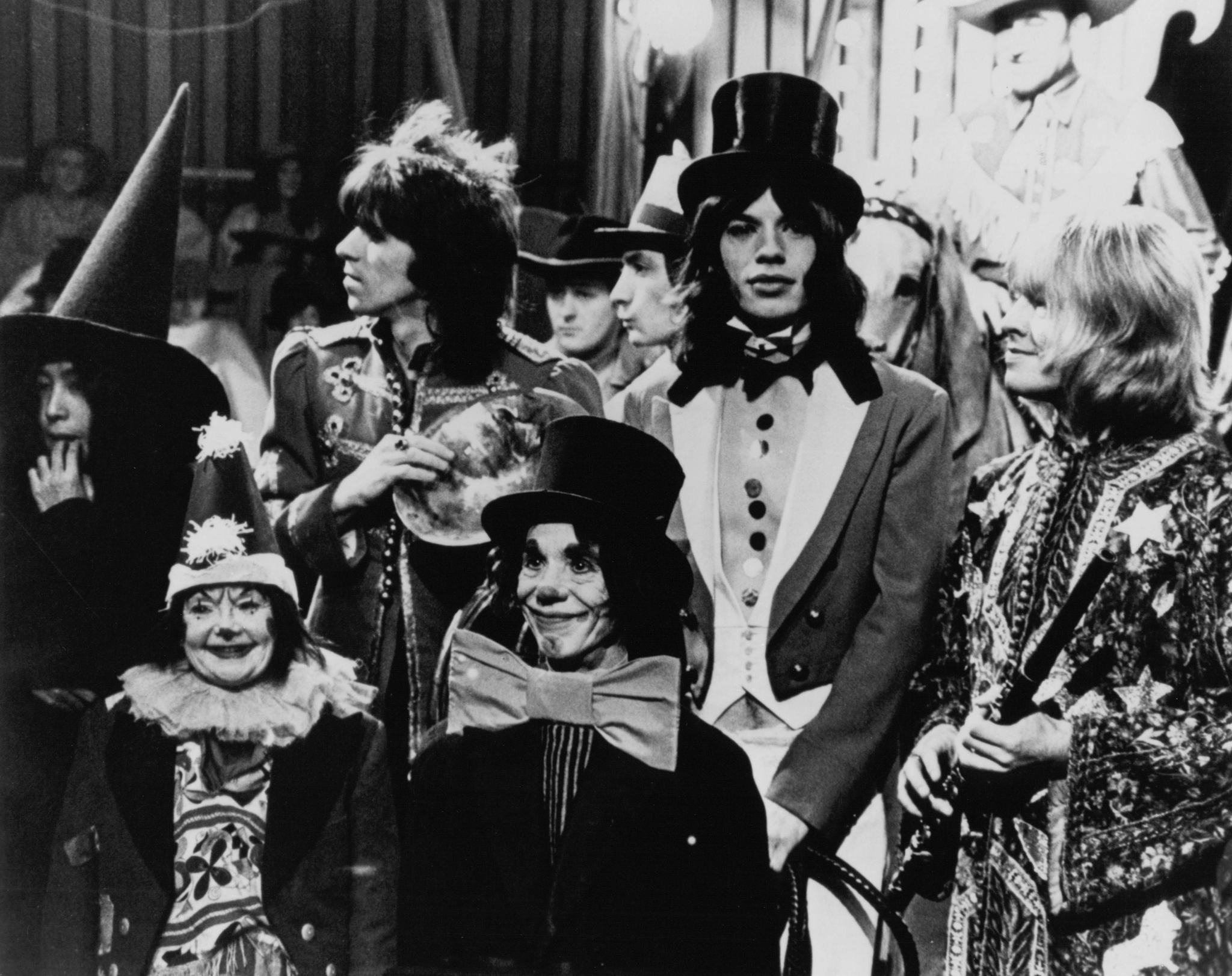 Still of Mick Jagger, Yoko Ono, Keith Richards and The Rolling Stones in The Rolling Stones Rock and Roll Circus (1996)