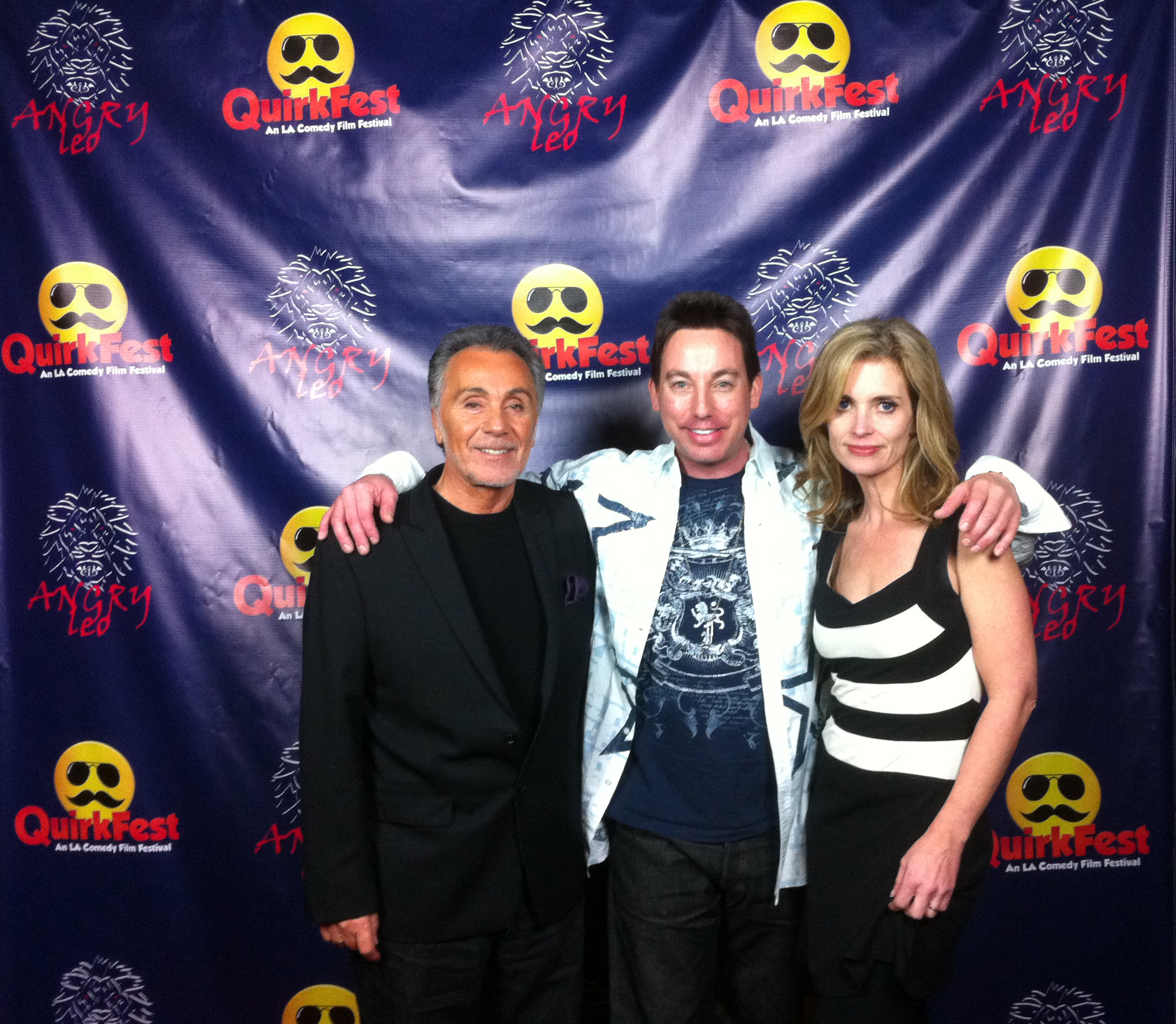 Ruben Roberto Gomez, Mike Breyer and Sabrina Culver on the Red Carpet at QuirkFest for a screening of Southern dysComfort. 03/09/2013