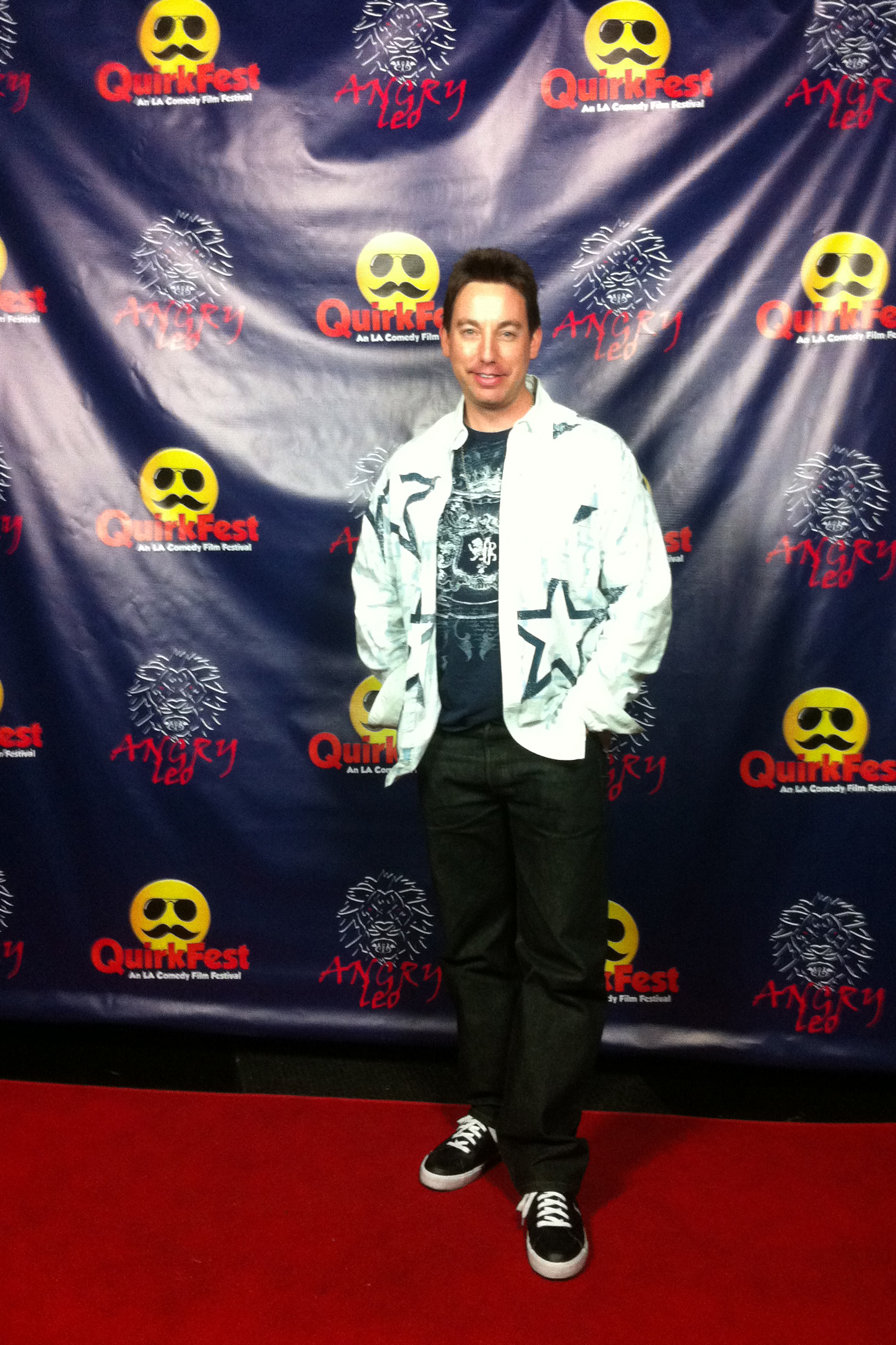 Mike Breyer on the Red Carpet at QuirkFest for a screening of Southern dysComfort. 03/09/2013