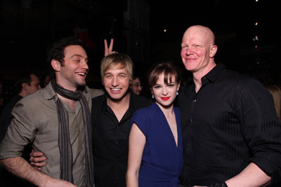 Derek Mears, Ryan Hansen, Danielle Panabaker and Jonathan Sadowski at event of Penktadienis, 13-oji (2009)