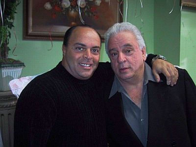 Anthony Gerace with Vinny Vella on the set of 