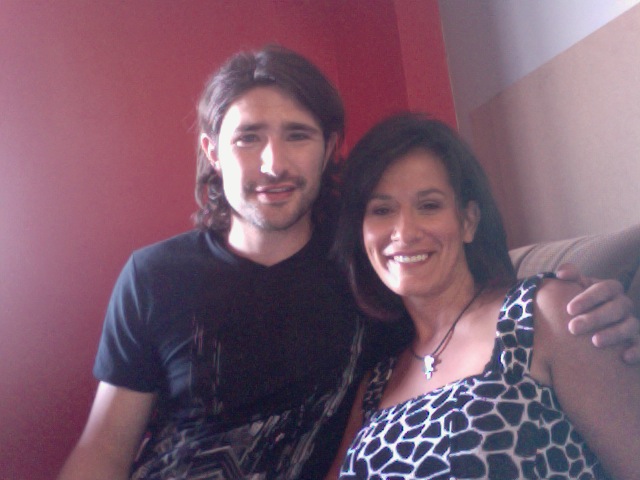 With Matt Dallas on the set of Ghost of Goodnight Lane