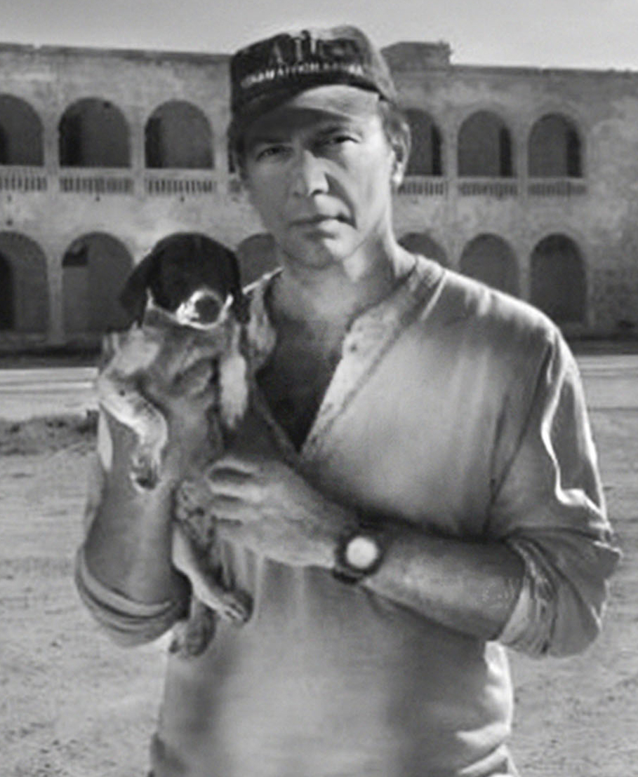Franz Pagot on set in Malta
