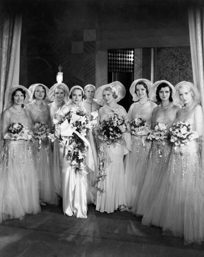 Kay Francis and Marie Deauville (2nd from right) circa 1930s