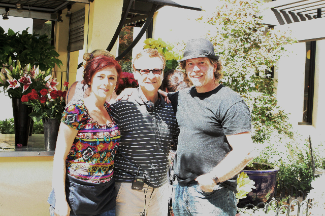 With director Armand Mastroianni and producer Ed Polgardy on the set of 