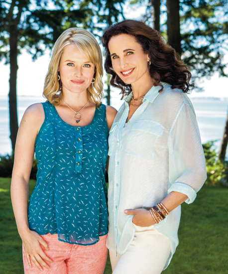 Cedar Cove's Sarah Smyth and Andie Macdowell