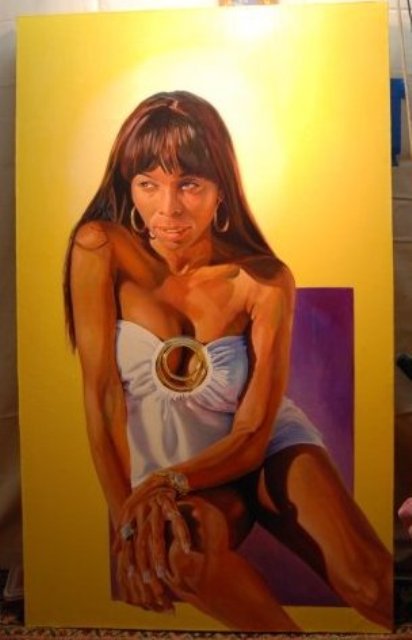 This is a Painting of Me that is being displayed at different gallery along west coast..